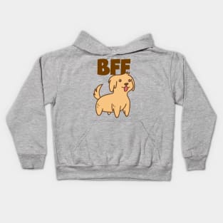 BFF Dog Cute Puppy Dog Lover Gift Adorable Cuddle Best Friend Gift for Dog Mom Dog Dad Kids Hoodie